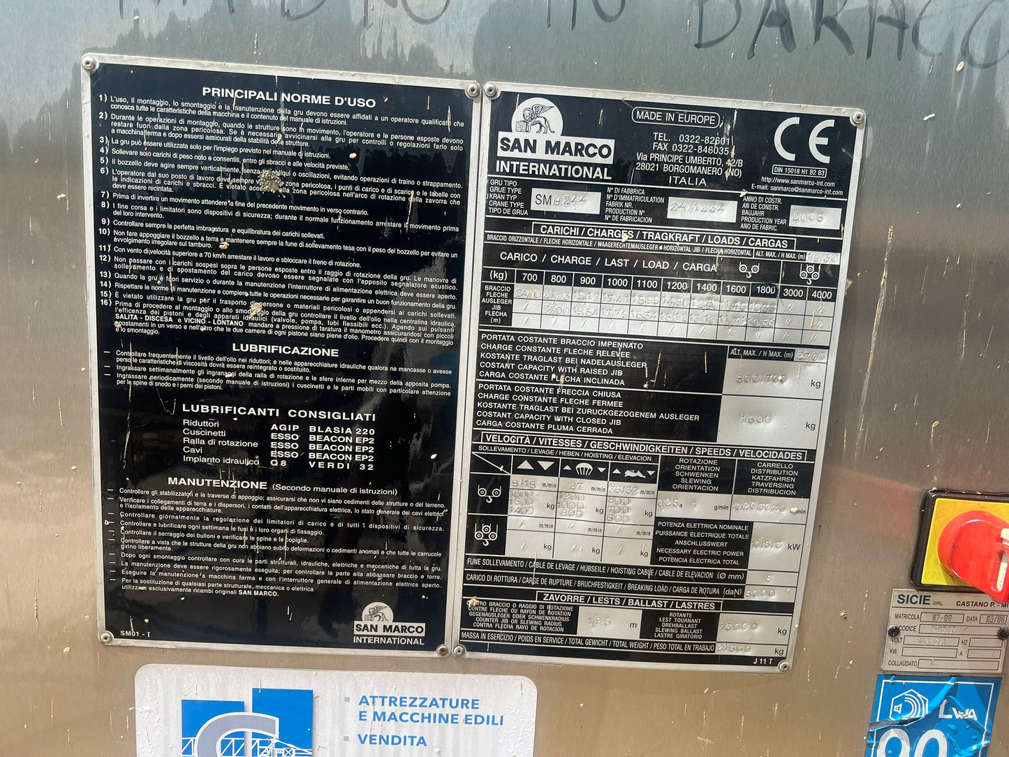 Građevinska dizalica San Marco SMH 244 Triverter