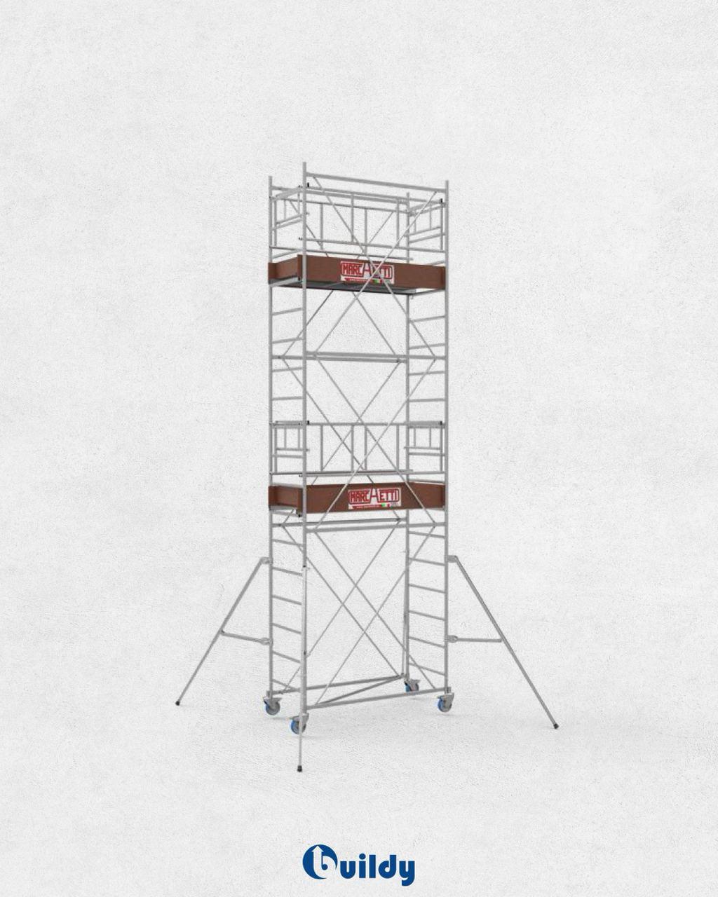 Mobilna skela profesionalna čelična 75x165cm - visina 6,40 m