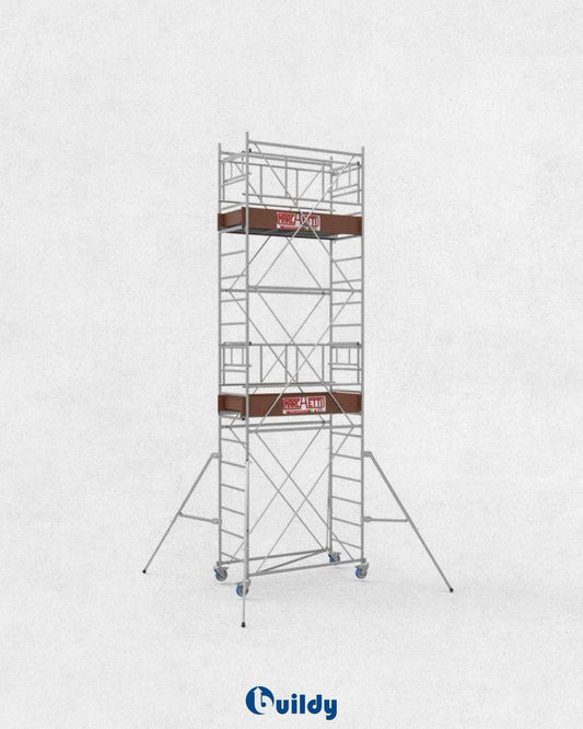 Mobilna skela profesionalna čelična 75x165cm - visina 6,40 m