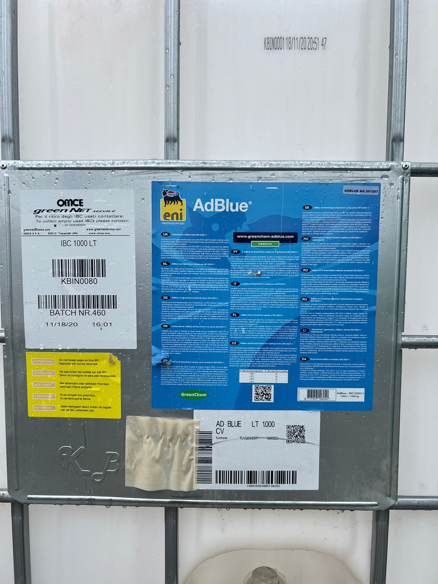 Rabljeni spremnik za AdBlue - 1000 litara