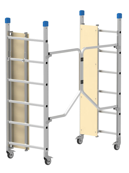 Mobilna skela aluminijska sklopiva 70 × 155 cm - radna visina 2,80 m