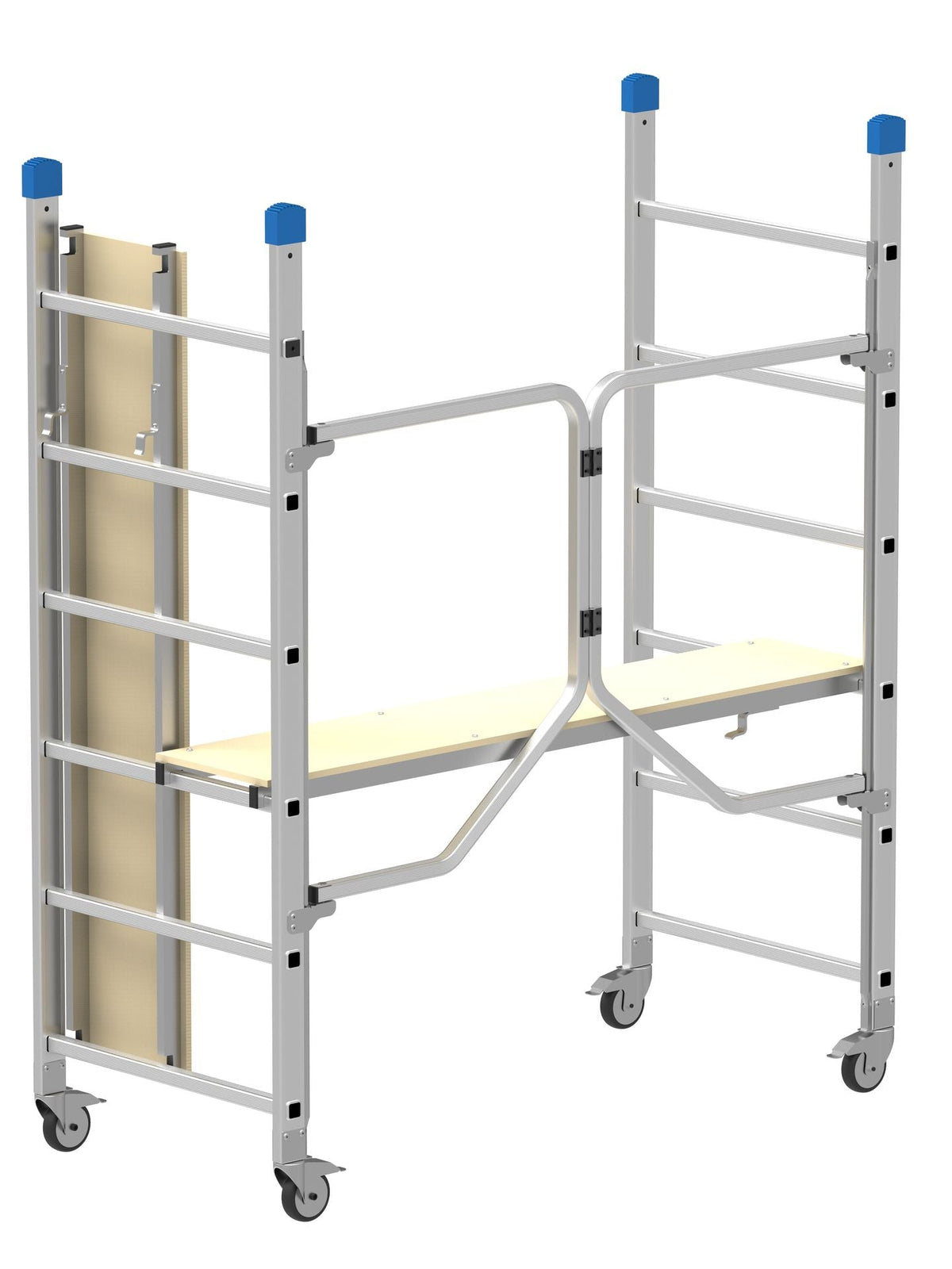 Mobilna skela aluminijska sklopiva 70 × 155 cm - radna visina 2,80 m