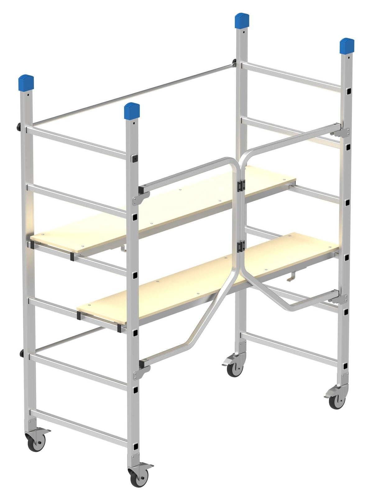 Mobilna skela aluminijska sklopiva 70 × 155 cm - radna visina 2,80 m